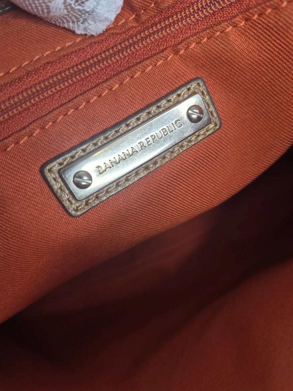 Banana Republic Vintage-Style Brown Leather Chain Shoulder Bag